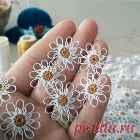 Как сделать ромашку из ниток