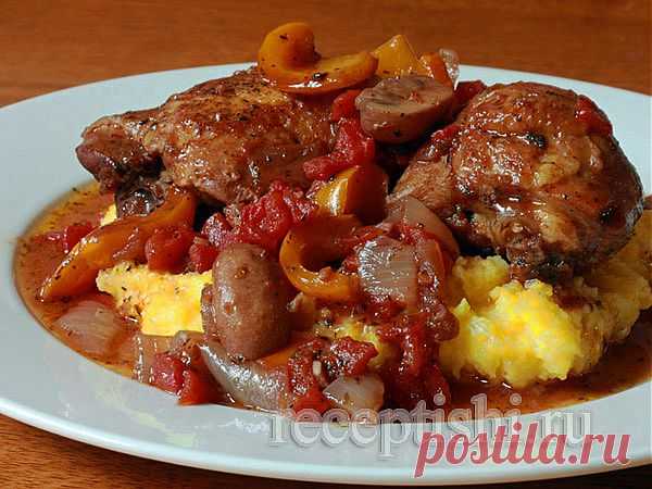 Курица с помидорами по-охотничьи | Кулинарные рецепты с фото на Рецептыши.ру
