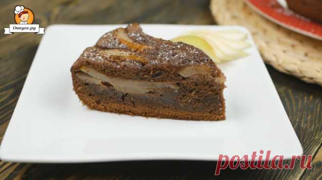 Шоколадный пирог с грушами в мультиварке - Простые рецепты Овкусе.ру