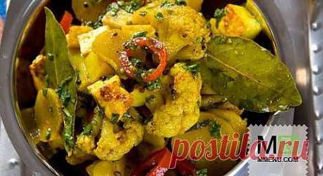 Тушеные картофель и цветная капуста с паниром - кулинарный рецепт. Миллион Меню