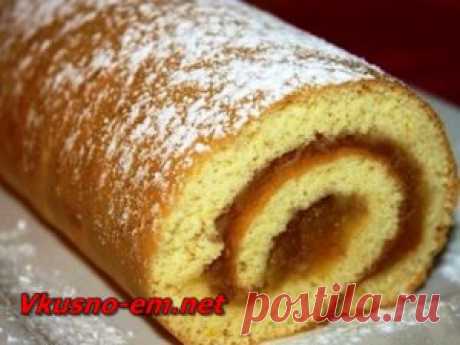 Рулет с яблочной начинкой