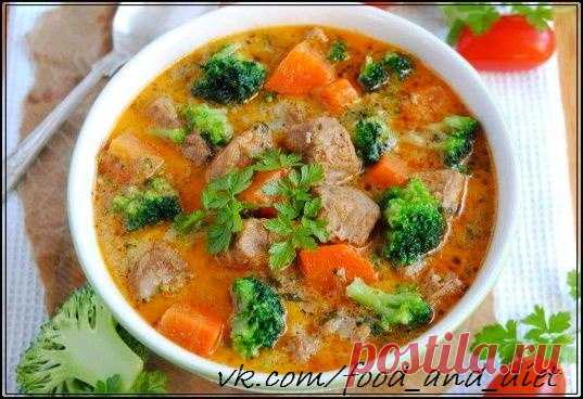 Тушеная телятина с брокколи и морковью 😋😍 Калорийность на 100 гр - 119.49 ккал, Б/Ж/У - 9.38/7.93/3.21         ИНГРЕДИЕНТЫ:  800