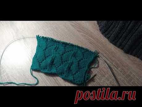Простой узор спицами🔥Справится даже новичок. #узордляначинающих #knitting #вязаниеспицами