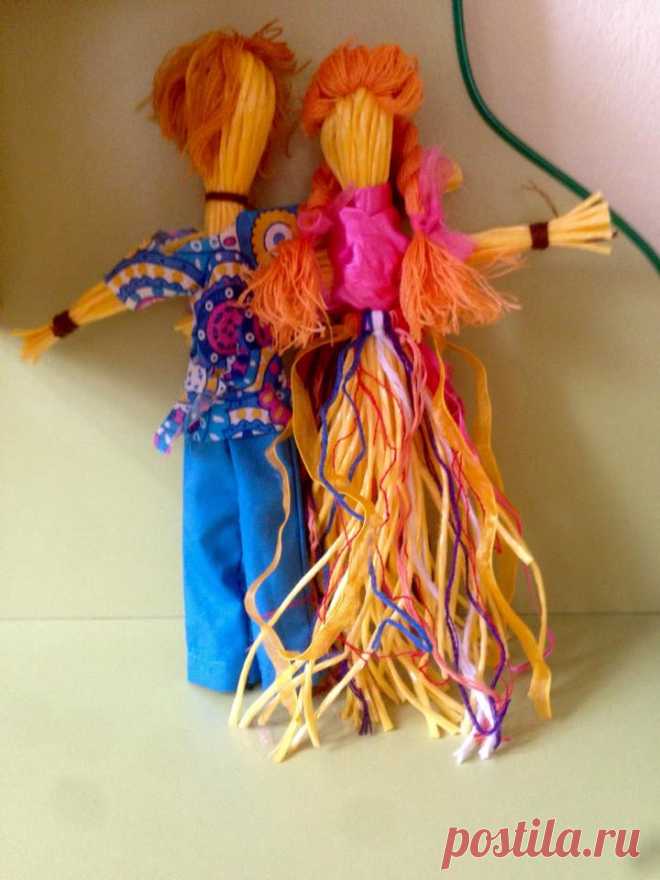 Куклы из ниток своими руками + схема.