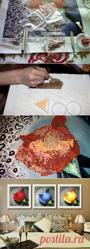 Алмазная вышивка как быстро овладеть этой техникой (видеоурок)