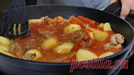 Грузинский повар научил, как очень вкусно и просто приготовить курицу с картошкой. Жаркое по-грузински на сковороде | Розовый баклажан | Дзен