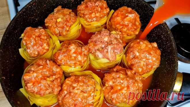 Вкусное и питательное блюдо на ужин «Гнёзда с фаршем» Что приготовить на ужин?