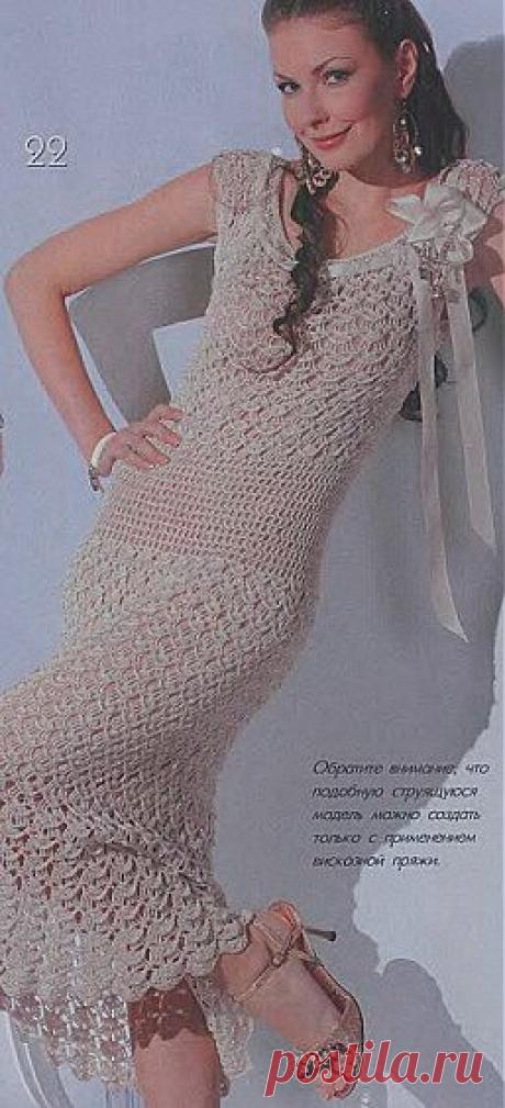 Схема вязания платья крючком