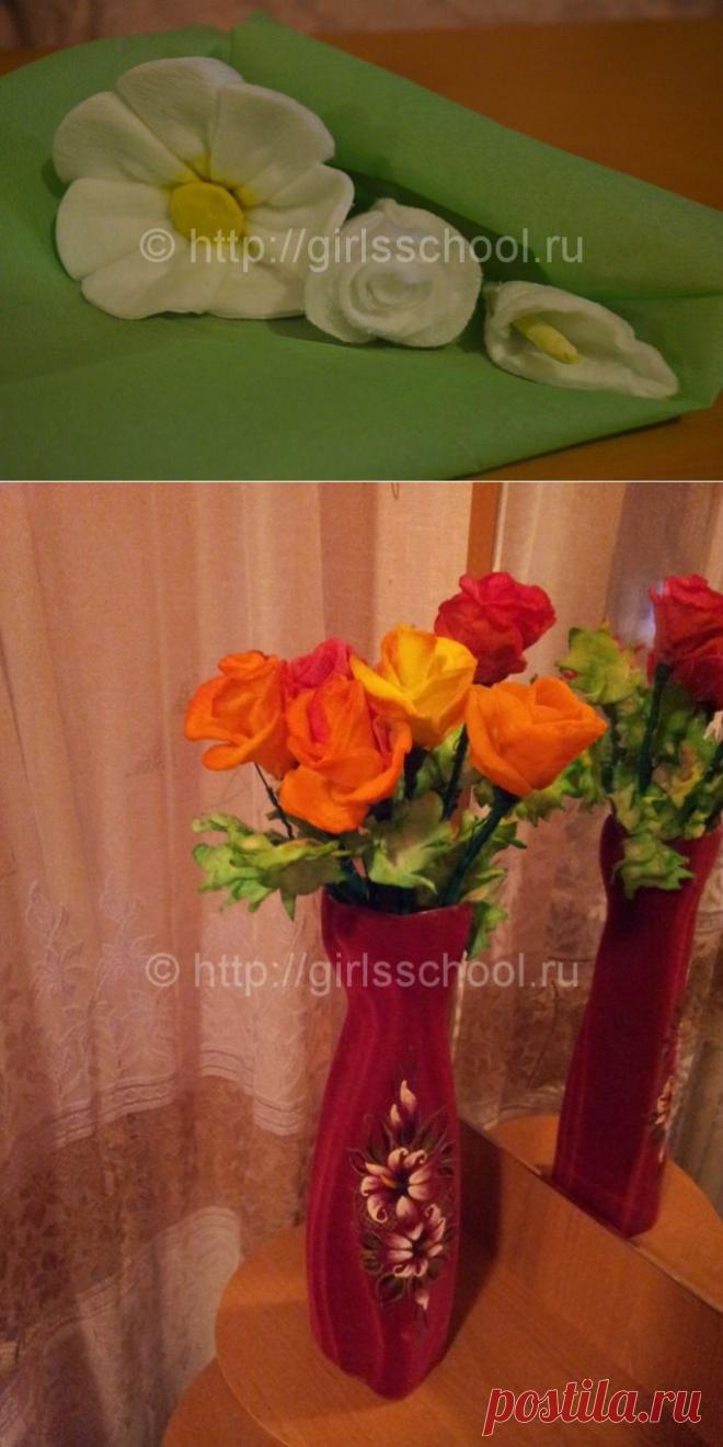 Цветы из ватных дисков своими руками | Женская школа
