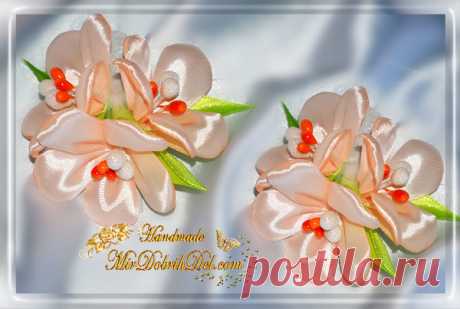 ВЕСЕННИЕ ЦВЕТЫ ИЗ ЛЕНТ - МАГИЯ РУКОДЕЛИЯ - Группы Мой Мир