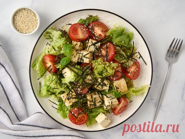 Салат с тофу – пошаговый рецепт приготовления с фото