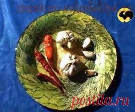 Мастера рукоделия - рукоделие для дома. Бесплатные мастер-классы, фото и видео уроки - Видео мастер-класс по декупажу на стекле: Тарелка Пряные травы