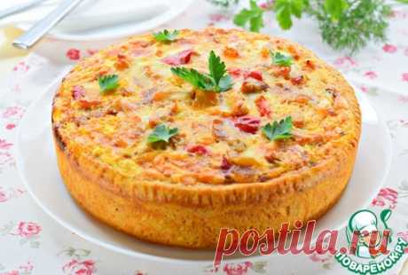 Пирог со сладким перцем и курицей - кулинарный рецепт