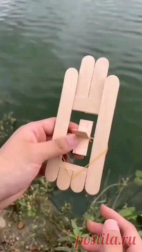 Пин содержит это изображение: 🌊 Инструкция по сборке быстрого игрушечного плота из палочек из-под мороженого