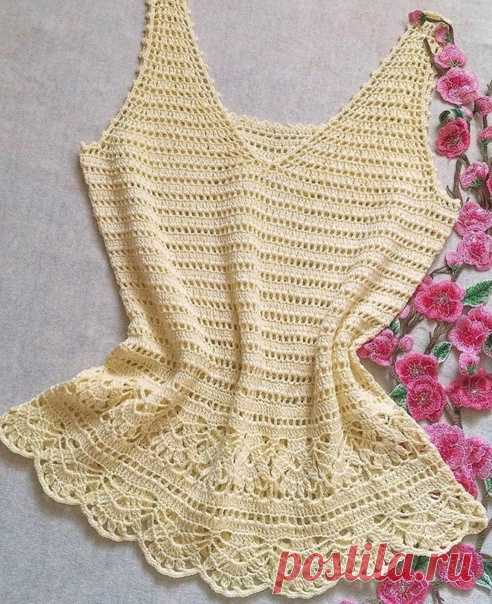 #вязаный_топ@modnoe.vyazanie
Топ. Схема.