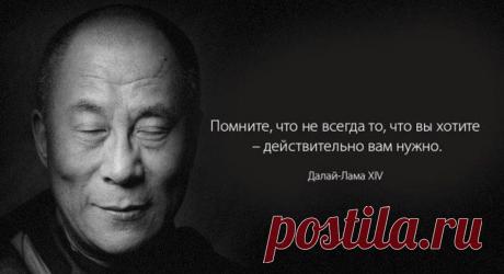 «Не всегда то, что вы хотите — действительно вам нужно». 18 мудрых мыслей Далай Ламы