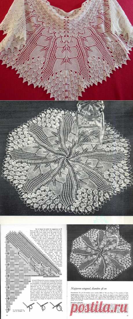 Салфетка,шаль Яблонька.