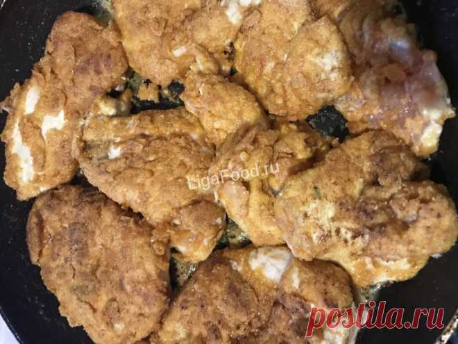 Овощное рагу с куриным филе в ореховой панировке