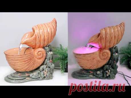 Snails Waterfall making // Waterfall Showpiece for home decoration // Fountain Night Lamp - YouTube