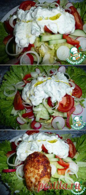 Сливочно-йогуртовый соус к летнему салату - кулинарный рецепт