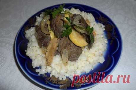 Куриная печень с яблоками