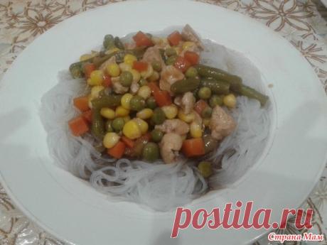 Фунчоза с курицей и овощами в соусе терияки (соус готовим сами!) - Люблю готовить - Страна Мам