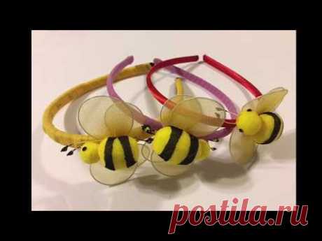 How to make a nylon stocking Headband with Bumblebee