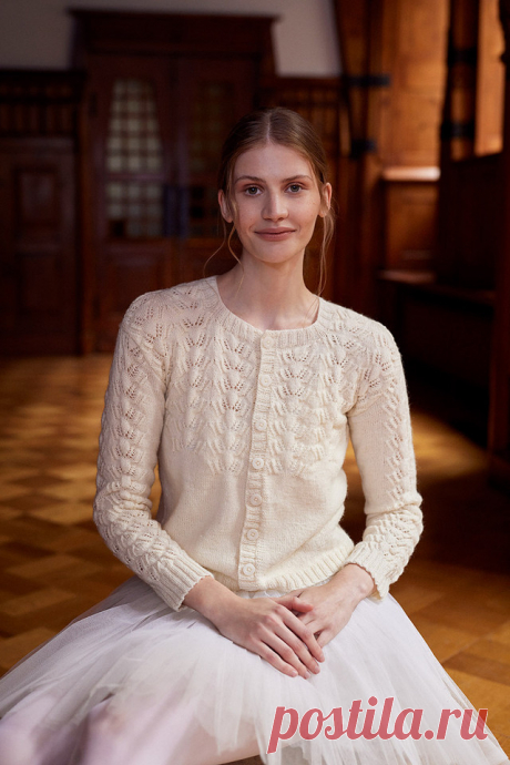 Кардиган с романтичным названием Вальс...Waltz lace cardigan by Lea Petäjä