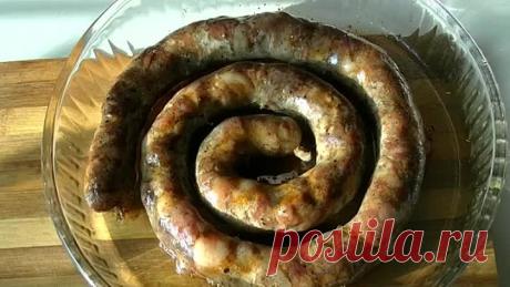Домашняя колбаса с рубленого мяса. Семейный рецепт .
