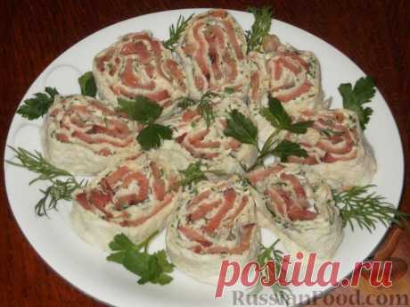 Рецепт: Рулет с семгой на RussianFood.com