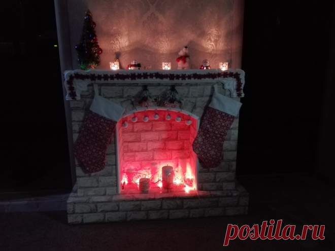 Рождественский новогодний камин своими руками вместе с котом Федором! Мастер класс