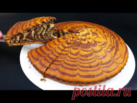 Как приготовить пирог "Зебра" на кефире. Вкус, который помнят с детства.