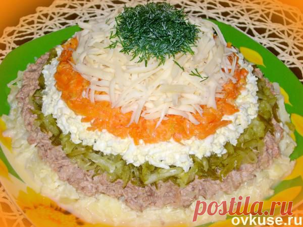 Салатик с сайрой от Татьяны Романовой - Простые рецепты Овкусе.ру