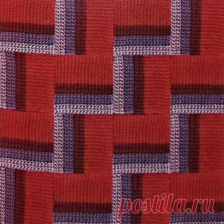 Цветные узоры на квадратах-крючком и спицами.