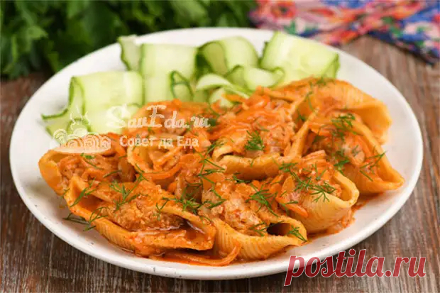 Из фарша и больших макарон готовлю вкусное блюдо. Называю его "Ленивые пельмени" - Будет вкусно - 6 августа - 43081903024 - Медиаплатформа МирТесен