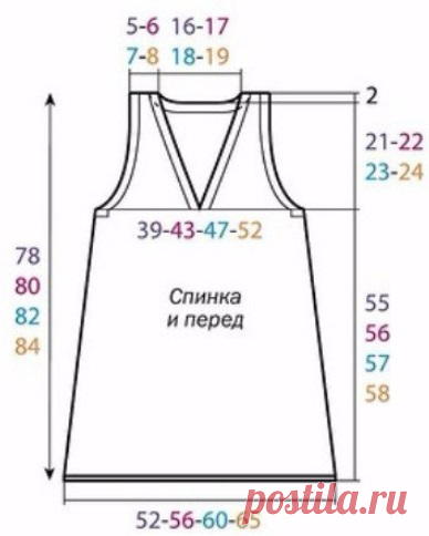 Платье-туника спицами