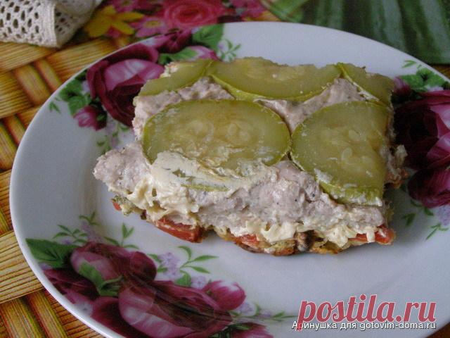 Пирог с кабачками и фаршем