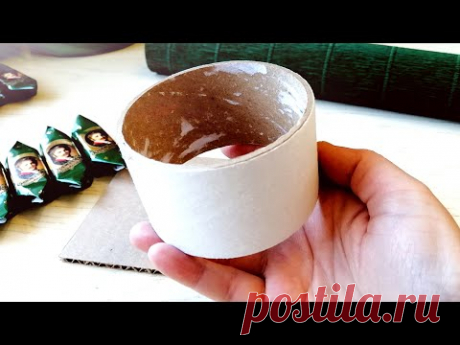 Не выбрасывайте БОБИНЫ от скотча / Сладкий букет с орешками ЛЕСНАЯ КОРЗИНКА DIY gift