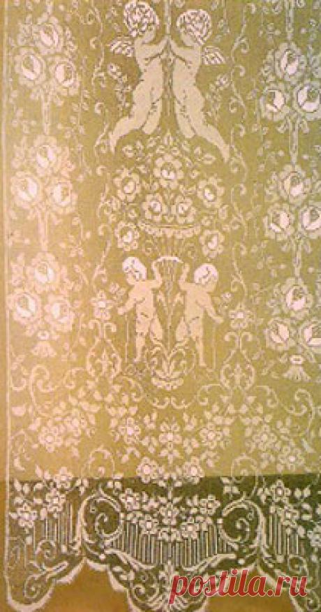 Нежная занавеска с ангелами. Крючком Схема вязания крючком нежной занавески с ангелами