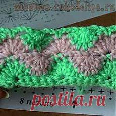 Мастера рукоделия - рукоделие для дома. Бесплатные мастер-классы,  и видео уроки - Видео мастер-класс по вязанию крючком. Зигзаг из веерочков