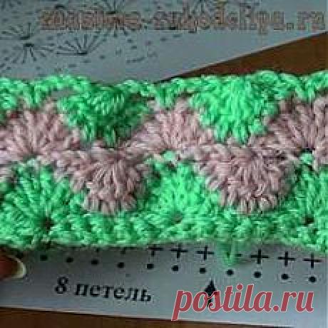 Мастера рукоделия - рукоделие для дома. Бесплатные мастер-классы,  и видео уроки - Видео мастер-класс по вязанию крючком. Зигзаг из веерочков