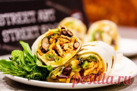 Сытная закуска: пряное мексиканское буррито с овощами — Вкусные рецепты