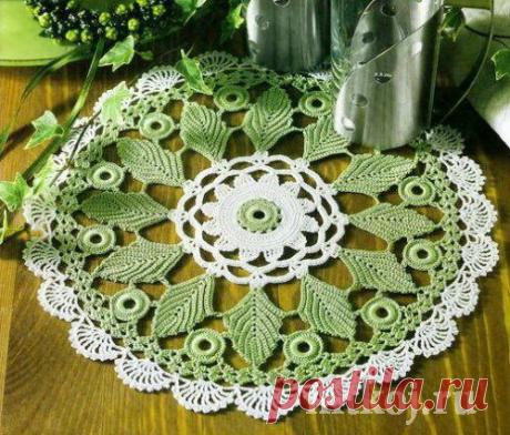 Разноцветная салфетка крючком » Ниткой - вязаные вещи для вашего дома, вязание крючком, вязание спицами, схемы вязания