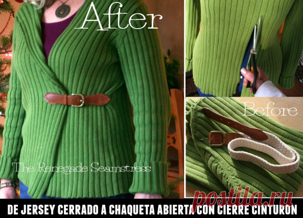 de Jersey cerrado a chaqueta con cierre cinturon - enrHedando
