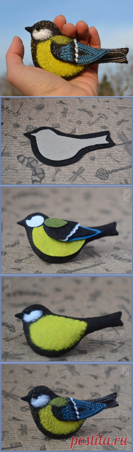 И синица в руке, и журавль в небе... Мастер-класс по объемной вышивке 2 в 1.