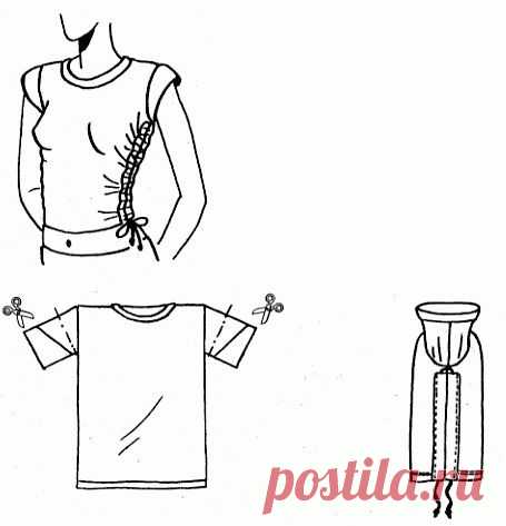 Способ уменьшить размер футболки / Футболки DIY / ВТОРАЯ УЛИЦА