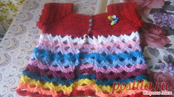 Жилетка разноцветная для девочки - Вязание для детей - Страна Мам