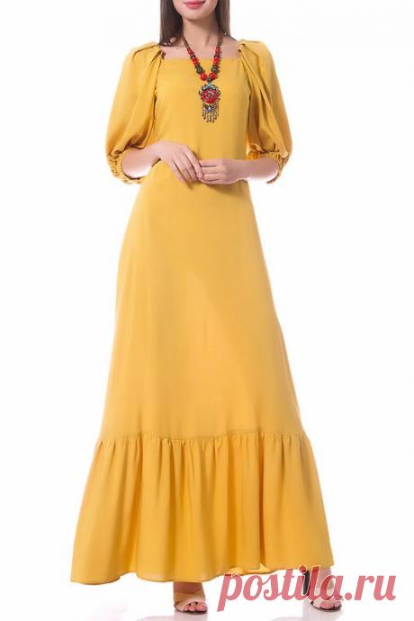 Купить Платье OKS 1505_1038 ТЕМНО-ЖЕЛТЫЙ со скидкой в интернет-магазине kupivip.ru - распродажа