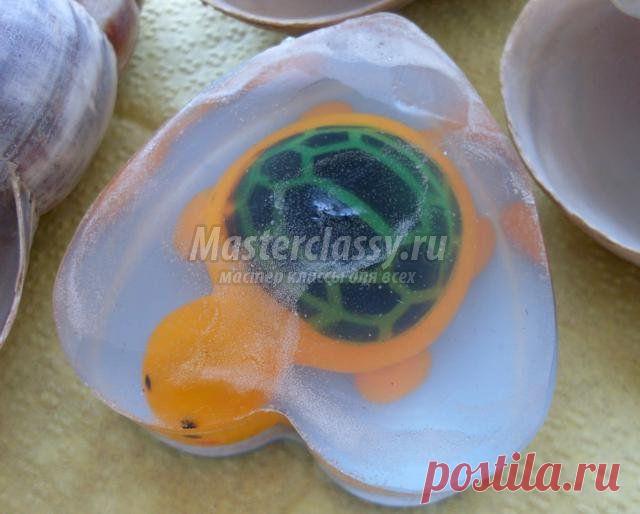 Детское мыло с игрушкой своими руками. Черепашка. Мастер класс с пошаговыми фото