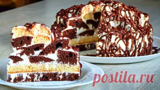 Справится даже ребенок! Очень вкусный и быстрый торт Кудрявый мальчик | Ольга Лунгу | Дзен